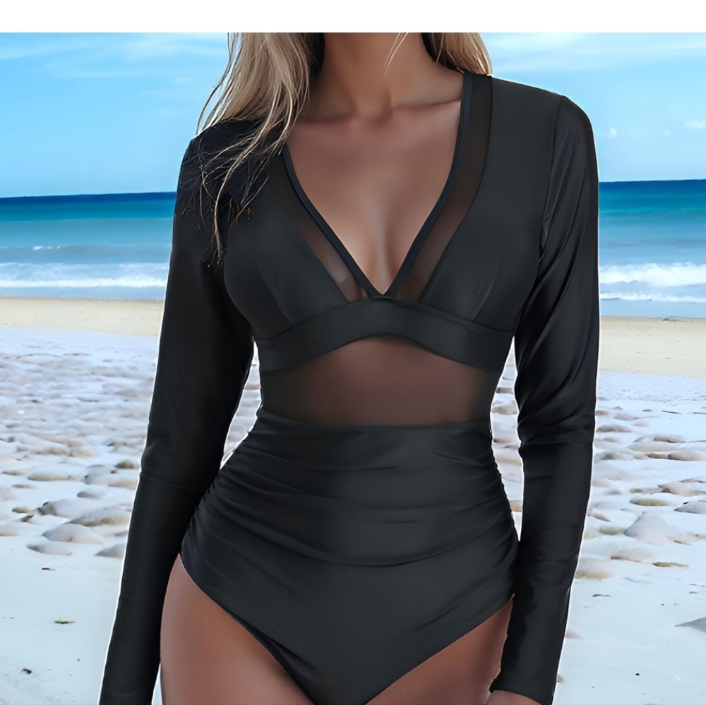 NESY Women's Long Sleeve Rash Guard Swimsuit